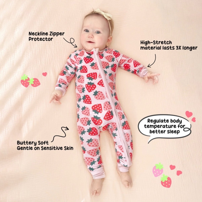 Bamboo Baby Pajamas Baby Girl . 2Pack