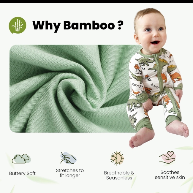 Bamboo Baby Pajamas Baby Girl . 2Pack