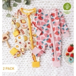 Bamboo Baby Pajamas Baby Girl . 2Pack